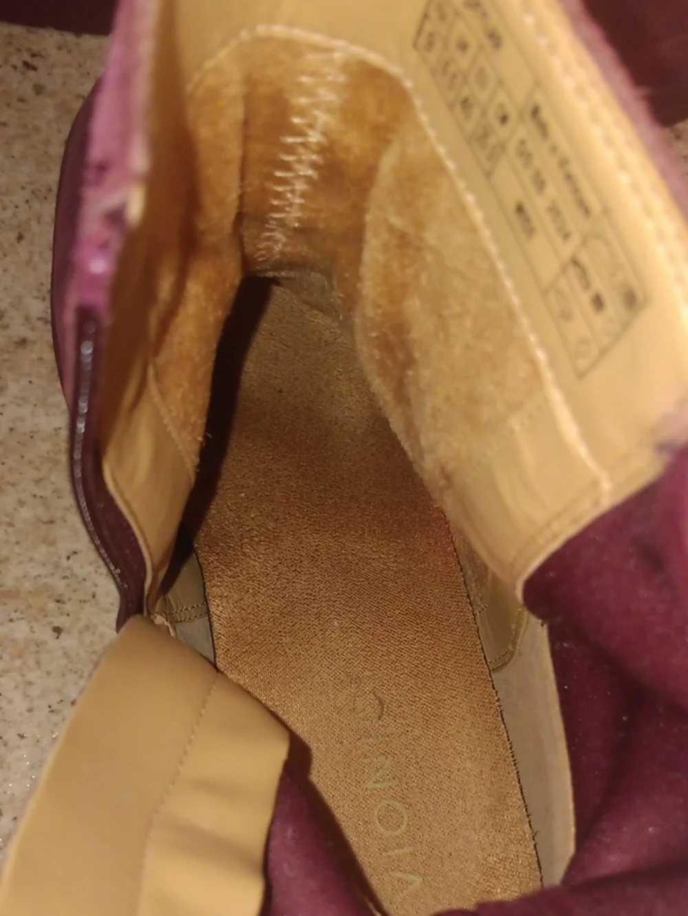 Women's Vionic Suede Ankle Boots - Plum - Picture 7 of 8